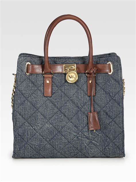 michael kors hamilton quilted tote|michael kors hamilton large satchel.